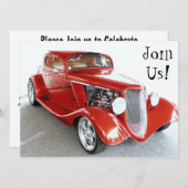 オールドガイバースデーパーティー-クラシックカー 招待状 (正面/裏面)