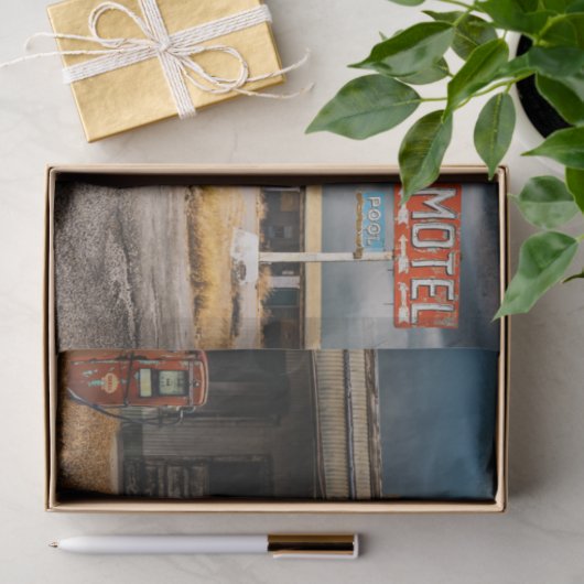 オールドガスステーションモーテルヴィンテージデクページ 薄葉紙 (ギフト)