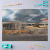 オールドガスステーションモーテルヴィンテージデクページ 薄葉紙 (クラフト)