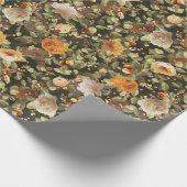 オールドガーデンフローラヴィンテージパターンラッピング紙 ラッピングペーパー (角)