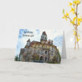 オールドキャッスルハウスマナーオールドタイマー誕生日 カード (黄色い花)