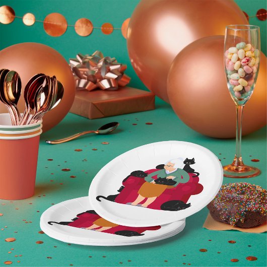 オールドキャットレディ紙プレート ペーパープレート