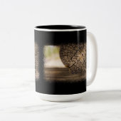 オールドキャビンウッド質感1オンブラック ツートーンマグカップ (正面右)