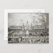 オールドクォーターフランスのチャーチスクエア ポストカード (正面/裏面)