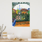 オールドクォーターフランスのバルコニーニューオーリンズ ポスター (キッチン)