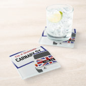 オールドクラシックオリジナル1960年代ロンドンミニクーパー ガラスコースター (アングル)