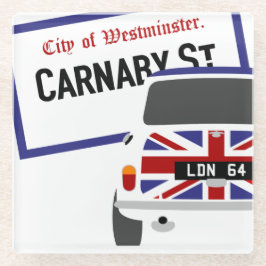 オールドクラシックオリジナル1960年代ロンドンミニクーパー ガラスコースター