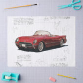 オールドクラシックカーデコパージュ 薄葉紙 (クラフト)