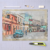 オールドクラシックカーデコパージュ 薄葉紙 (クラフト)