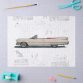 オールドクラシックキャデラックコンバーチブルカーデコパージュ 薄葉紙 (クラフト)