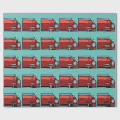 オールドクラシックヴィンテージカー誕生日 ラッピングペーパー (フラット)