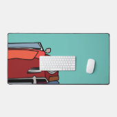 オールドクラシックヴィンテージカー デスクマット (キーボード&マウス)