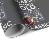 オールドクラシック誕生日ギターミュージシャン ラッピングペーパー (ロールコーナー)