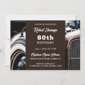 オールドクラシーカー誕生日招待状 招待状 (裏面)