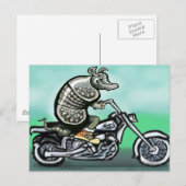 オールドクラスティバイクもしくは自転車に乗る人 ポストカード (正面/裏面)