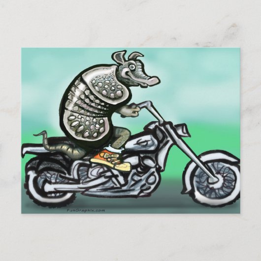 オールドクラスティバイクもしくは自転車に乗る人 ポストカード (正面)