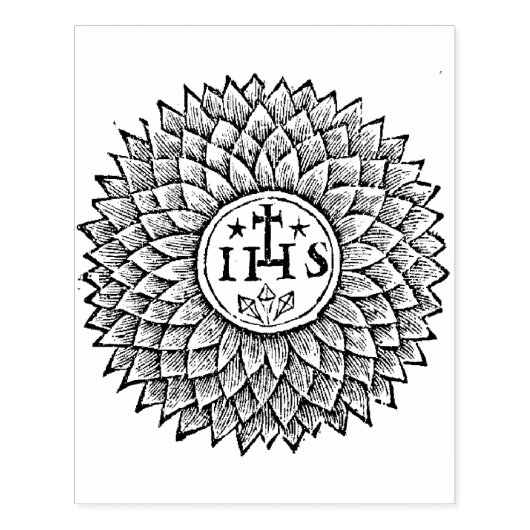 オールドクリストグラムIHSゴム印 ラバースタンプ (インプリント)