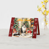 オールドクリスマスビューティフルホリデーコレクション カード (黄色い花)