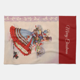 オールドクリファッションドスマスショッピング キッチンタオル