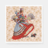 オールドクリファッションドスマスショッピング スタンダードランチョンナプキン (正面)