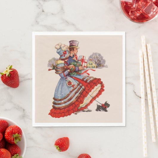 オールドクリファッションドスマスショッピング スタンダードランチョンナプキン (インサイチュ)