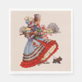 オールドクリファッションドスマスショッピング スタンダードランチョンナプキン (正面)