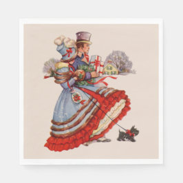 オールドクリファッションドスマスショッピング スタンダードランチョンナプキン