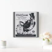 オールドクロウイスキーの壁時計 スクエア壁時計 (ホーム)