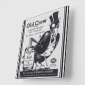 オールドクロウイスキーの壁時計 スクエア壁時計 (傾斜)