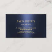 オールドクロウ金ゴールドバードロモダンゴNavy Blue 名刺 (裏面)