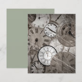 オールドクロック スチームパンク スクラップブッキングペーパー (正面/裏面)