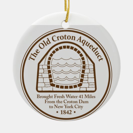 オールドクロトンアクイダクトホリデイオーナメント セラミックオーナメント (正面)