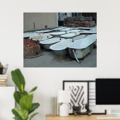 オールドクロー足バスタブ ポスター (ホームオフィス)