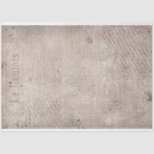 オールドグランギーヴィンテージ新聞ピンクティッシュペーパー 薄葉紙 (正面)