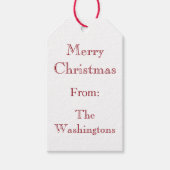 オールドグリーンファッションドクリスマスギフトラベル ギフトタグ (正面)