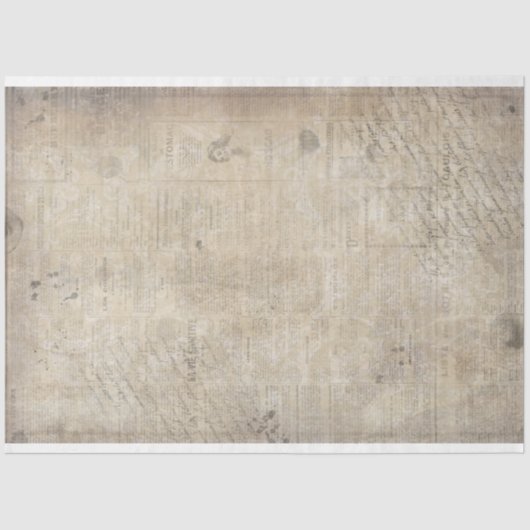 オールドグレンジーヴィンテージイエロー新聞ティッシュペーパー 薄葉紙 (正面)