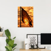 オールドグローリーアットサンセット ポスター (ホームオフィス)