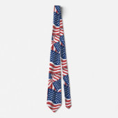 オールドグローリーアメリカ合衆国フラッグズパターンネックタイ ネクタイ (正面)