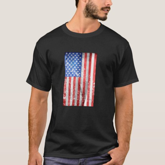 オールドグローリーアメリカ国旗アメリカ合衆国U Tシャツ (正面)