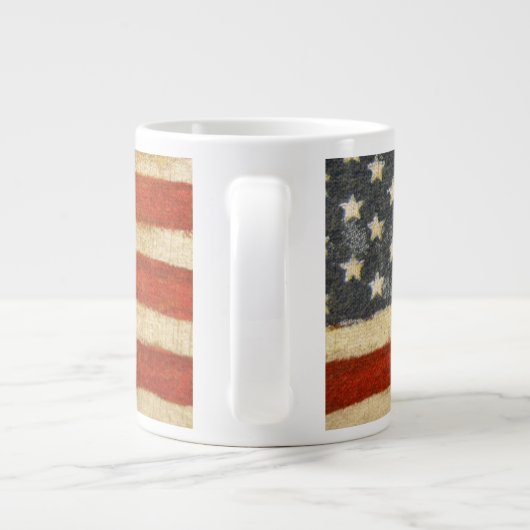オールドグローリーアメリカ国旗 ジャンボコーヒーマグカップ (裏面)