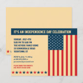 オールドグローリーインデペンデンスデイ水平招待状 招待状 (正面/裏面)