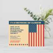 オールドグローリーインデペンデンスデイ水平招待状 招待状 (スタンド正面)