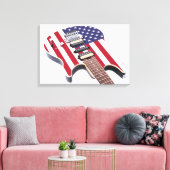 オールドグローリーエレキギター16x24 キャンバスプリント (インサイチュ (リビング))