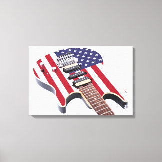 オールドグローリーエレキギター16x24 キャンバスプリント