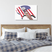 オールドグローリーエレキギター16x24 キャンバスプリント (インサイチュ (寝室))