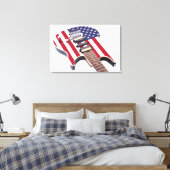 オールドグローリーエレキギター24x36 キャンバスプリント (インサイチュ (寝室))