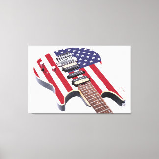 オールドグローリーエレキギター32x48 キャンバスプリント