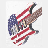 オールドグローリーエレキギター フリースブランケット (正面)