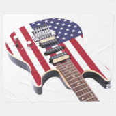 オールドグローリーエレキギター フリースブランケット (正面(横))