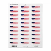 オールドグローリースターとストライプアメリカ国旗 ラベル (フルシート)